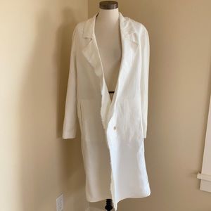 Lavin Paris cream gold chain trouser coat